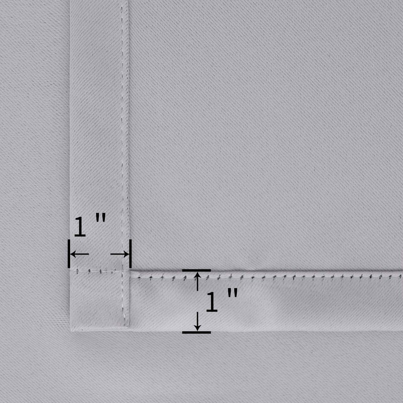 BGment Rod Pocket and Back Tab Blackout Curtains for Bedroom - Thermal Insulated Room Darkening Curtains for Living Room, 2 Window Curtain Panels (38 x 45 Inch, Light Grey) - Image 5